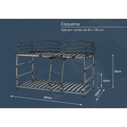 Cama Litera Plegable Metálica Vega de Pardo - Colchones De Casa