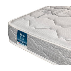 Pack Litera Metálica Vega + 2 Colchones Visco City Pardo - ColchonesDeCasa