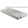 Pack Litera Metálica Vega + 2 Colchones Visco City Pardo - ColchonesDeCasa
